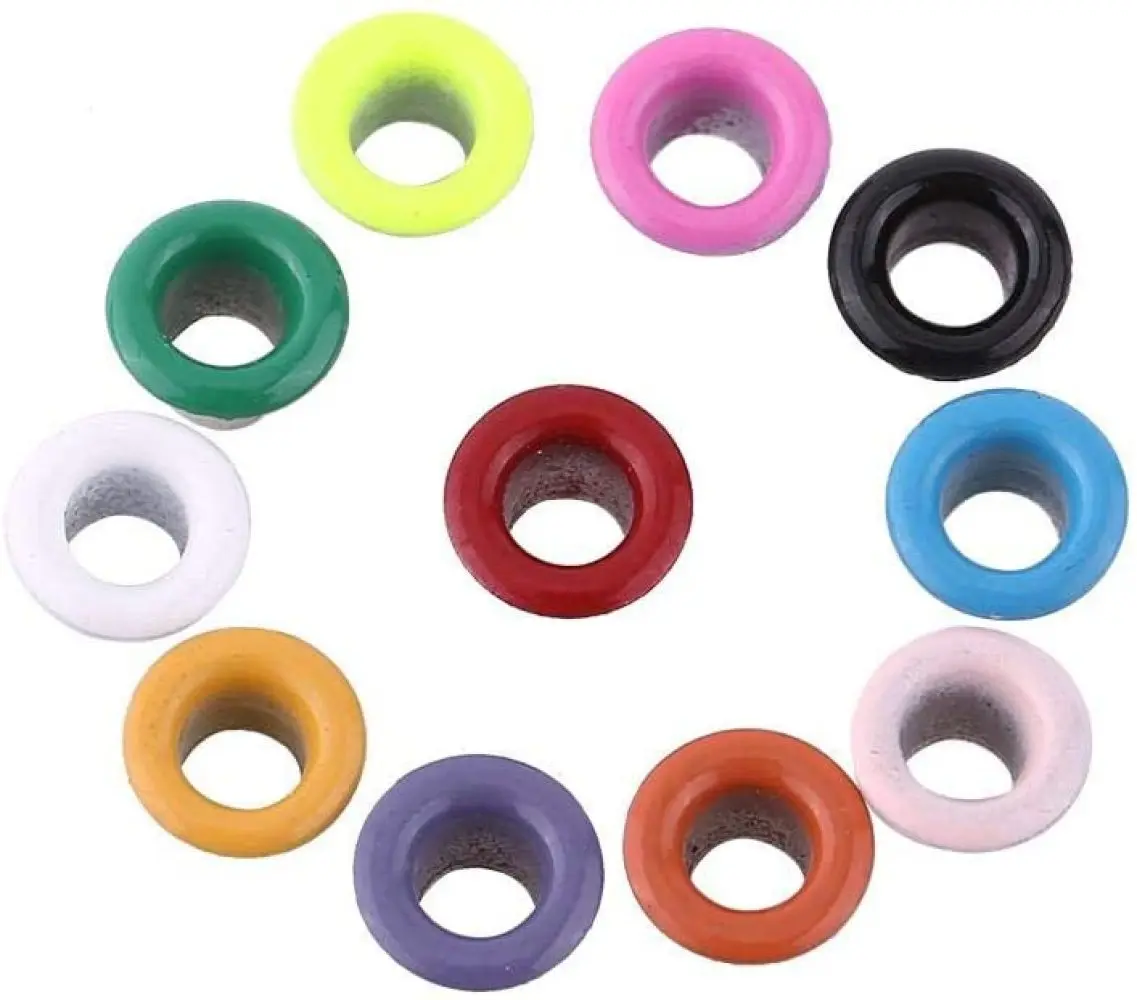 

100sets 3mm~10mm Multicolor Metal Eyelets Buttonholes Buckle Hole For DIY Leathercraft Scrapbooking Shoes Belt Cap Bag Clothes