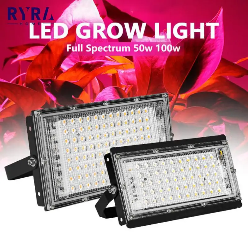 

LED Grow Light Phyto Lamp 50W 100W LED Full Spectrum Floodlight Indoor Outdoor Greenhouse Plant Hydroponic Plant Spotlight Tents