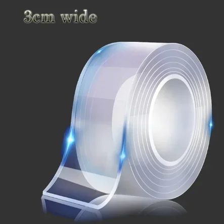 

Суперпрочная Двухсторонняя клейкая моющаяся нано-лента, прозрачная многоразовая прозрачная лента для кухни, ванной комнаты