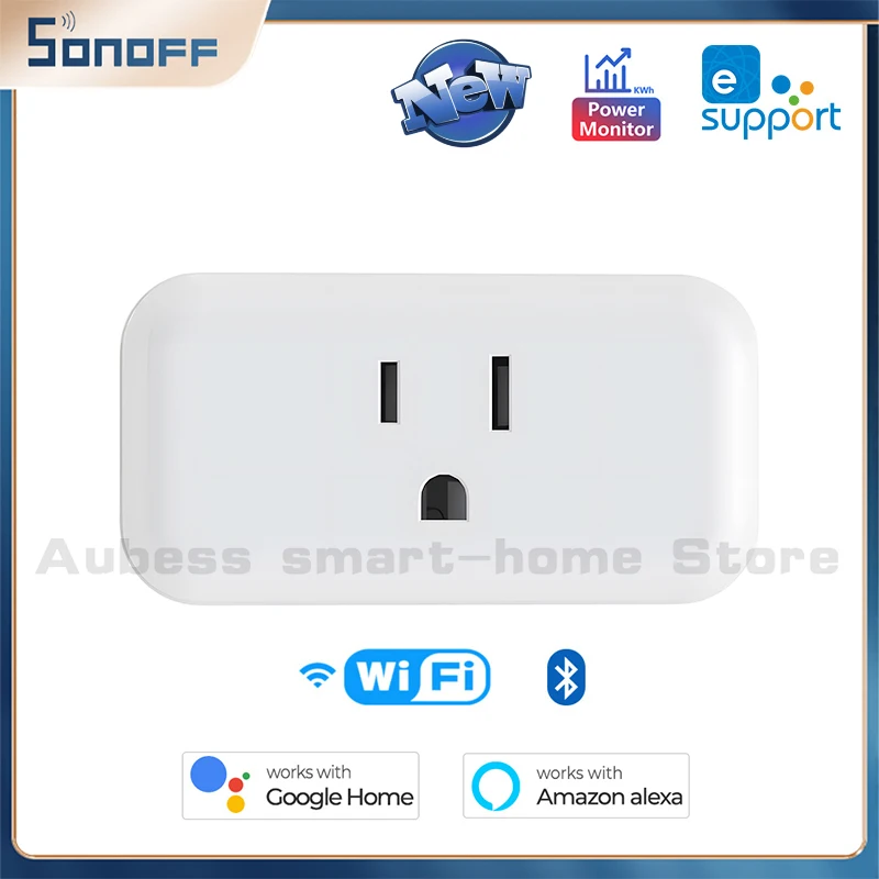 

SONOFF S40/Lite iPlug Wi-Fi Smart Plug Socket Power Consumption Measure Monitor Energy Usage Overload Protection Remote Control