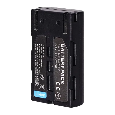 SB-LSM80 Аккумулятор для камеры 1600 мАч 7,4 В LSM-80 LSM80 Аккумуляторная батарея для Samsung VP-DC175 VP-DC565 VP-DC575 SC-D357 Аккумуляторы