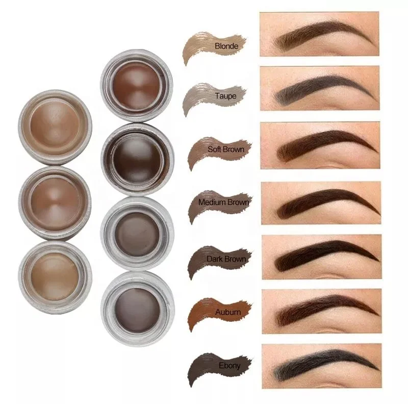 

10 Colors Private Label Eyebrow Tint Makeup Long Lasting Waterproof Vegan Cosmetic Eyebrow Gel Cream Custom Label Eyebrow Pomade