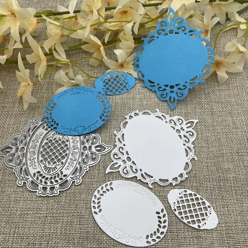 

Кружевная овальная угловая рамка, металлические трафареты для резки, трафареты для «сделай сам», скрапбукинг, декоративное тиснение, ручная работа, шаблон для резки, форма