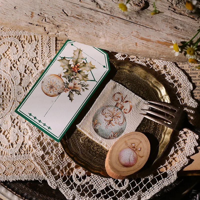 2 листа винтажные золотые рождественские колокольчики наклейки для мусора