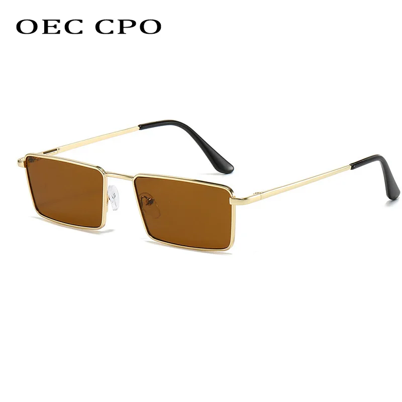 Винтажные металлические маленькие квадратные солнцезащитные очки для мужчин и