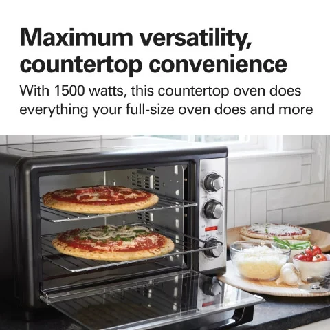 

Free shipping Beach Countertop Oven with Convection and Rotisserie, 1500 Watts, R1303