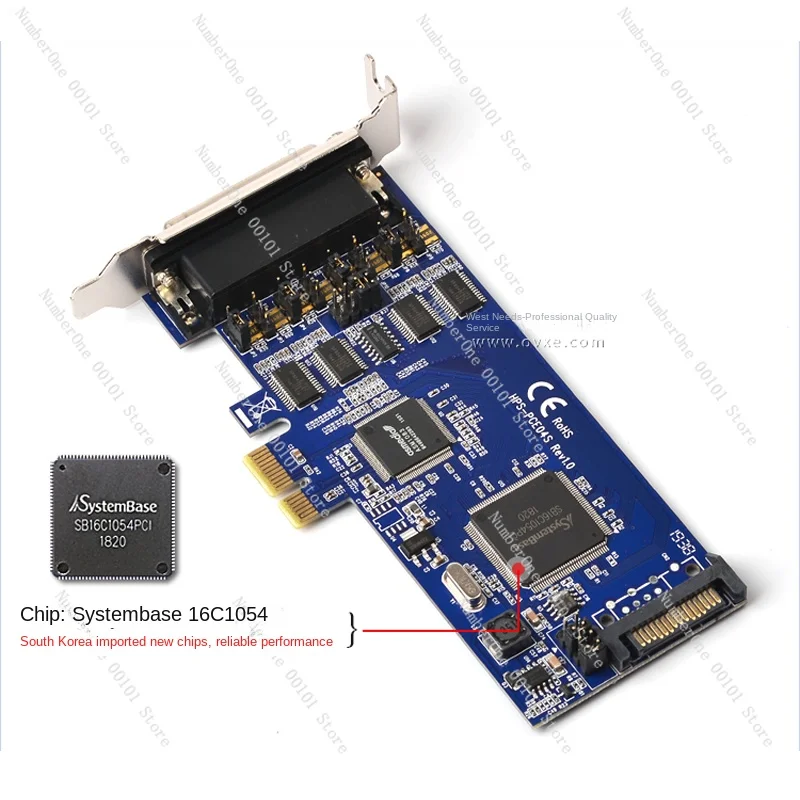 E1-PCE1054-4SV PCI-E для карты последовательного порта 4-портовый Блок питания TTL уровня 1 и