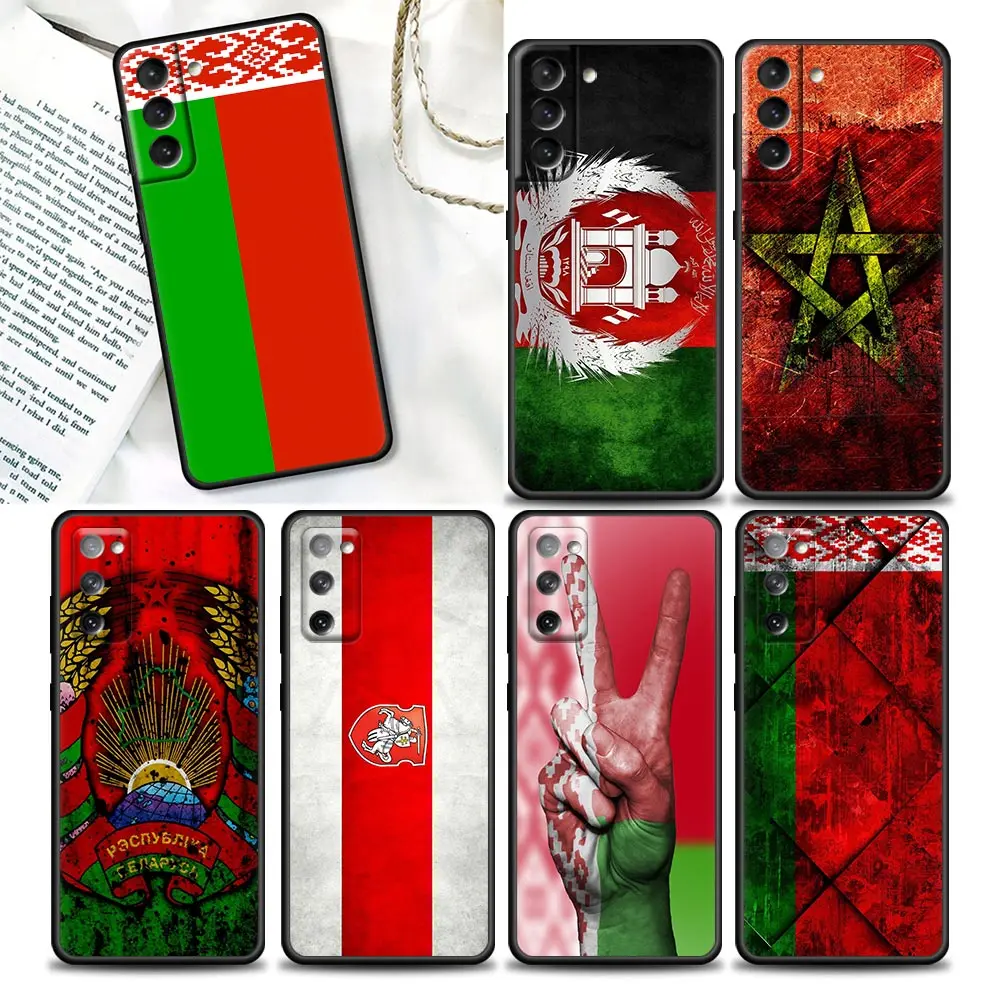 

Phone Case for Samsung Galaxy S22 S7 S8 S9 S10e S21 S20 FE Plus Ultra 5G Soft Silicone Case Cover Belarus Flag