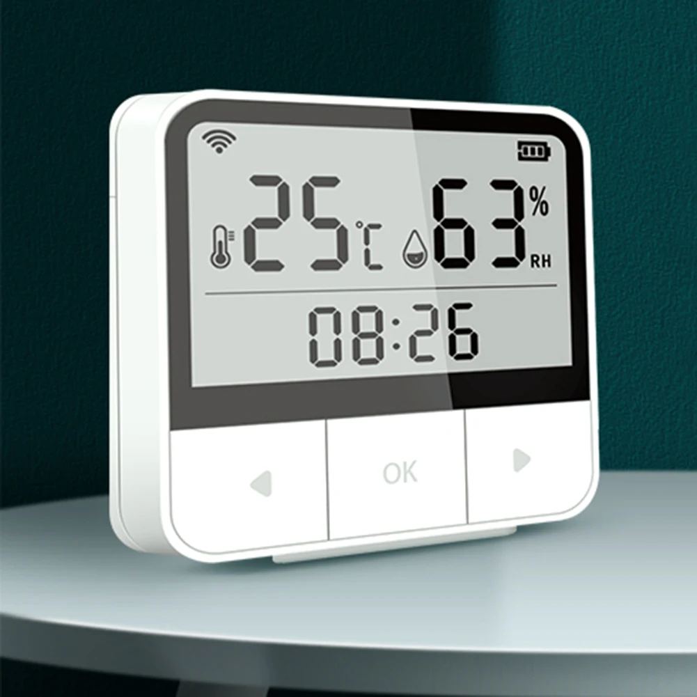 

Tuya WiFi Temperature Humidity Sensor Support Alexa Google Assistant Smart Home Temperature Humidity Meter Gauge Battery Powered