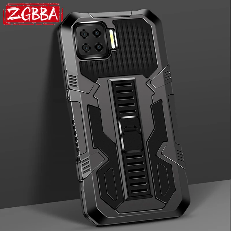 

ZGBBA Shockproof Phone Case For OPPO Reno 6 5 5G 5F 5Lite 4 Lite 4F 2F Luxury Armor Bracket Cover for OPPO F9 F11Pro F17 F19 Pro