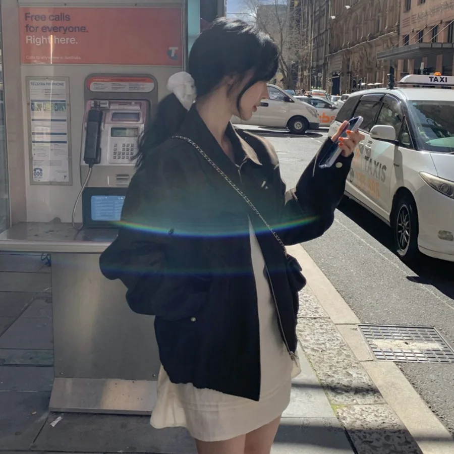 Южная Корея шикарная осенняя замшевая свободная универсальная мотоциклетная