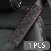12pcs car accessories seat belt pu leather safety belt shoulder cover breathable protection seat belt padding pad auto interior
