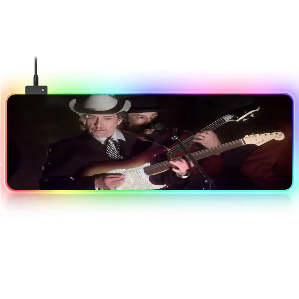 Singer For Bob D-Dylan MAISTO Mouse Pad RGB Large Gaming Non-slip Rubber Base Keyboard Extra Luminous LED Mo
