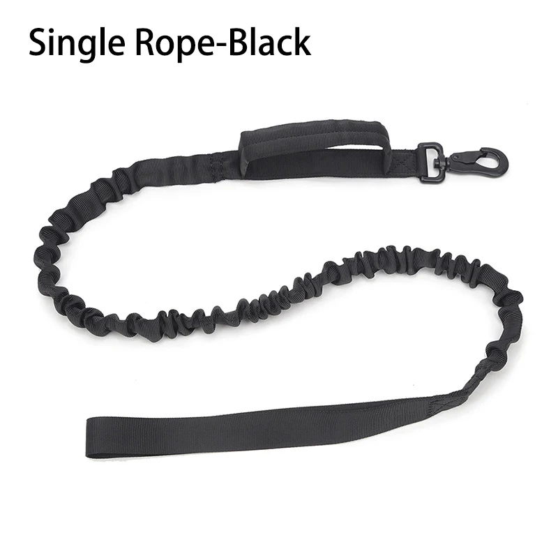 Тактический поводок для собак с 2 ручками быстросъемный эластичный кошек