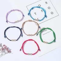 infinity braided ribbon bracelet crystal lucky wish bracelet for lover couple pulseras fashion jewelry accessories wholesale