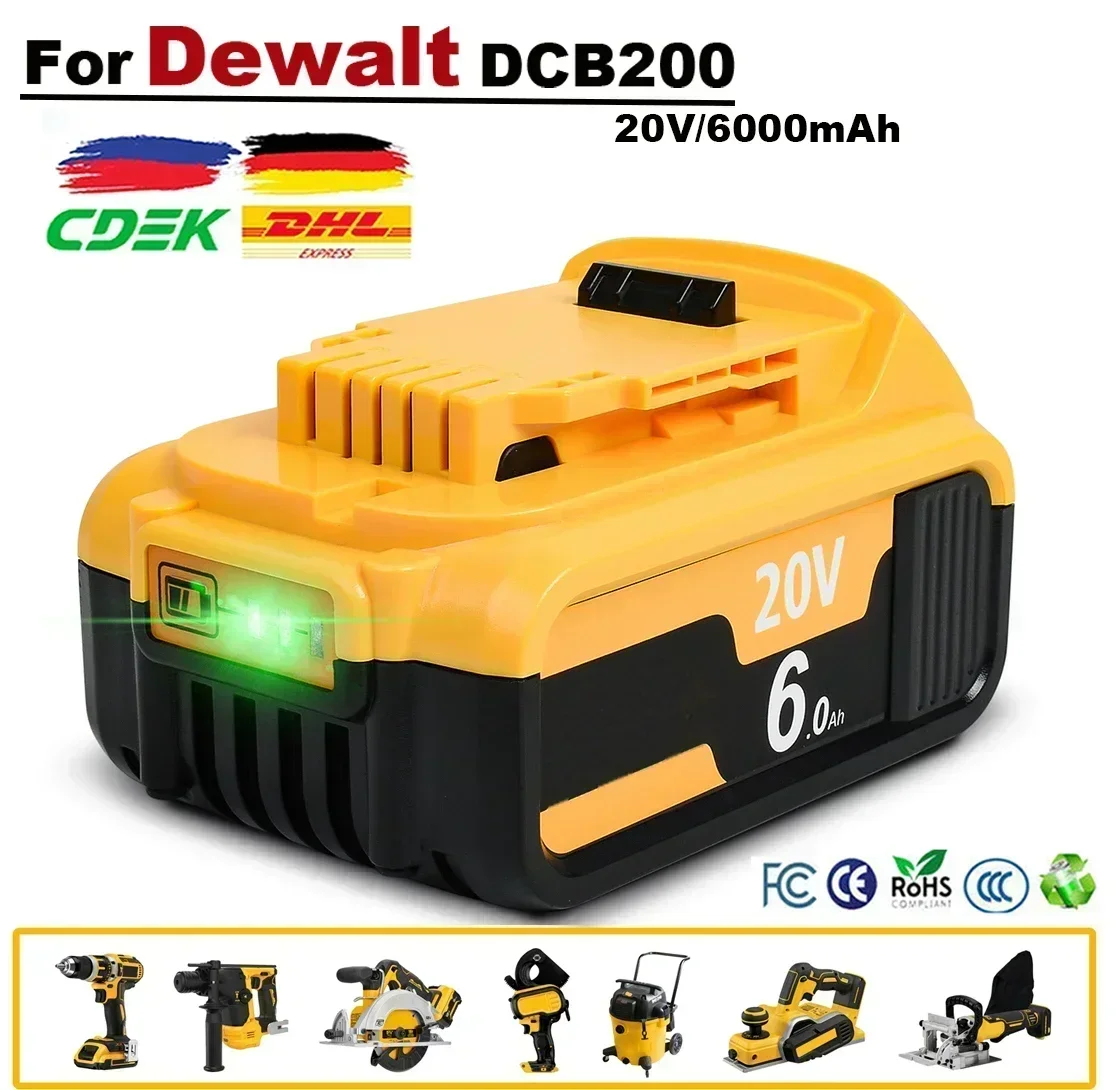 Аккумулятор для Dewalt DCB200 DCB206 DCB207 DCB204