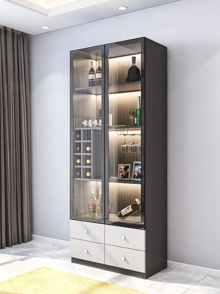 Домашня винна шафа Сучасна проста скандинавська скляна маленька Світла розкішна