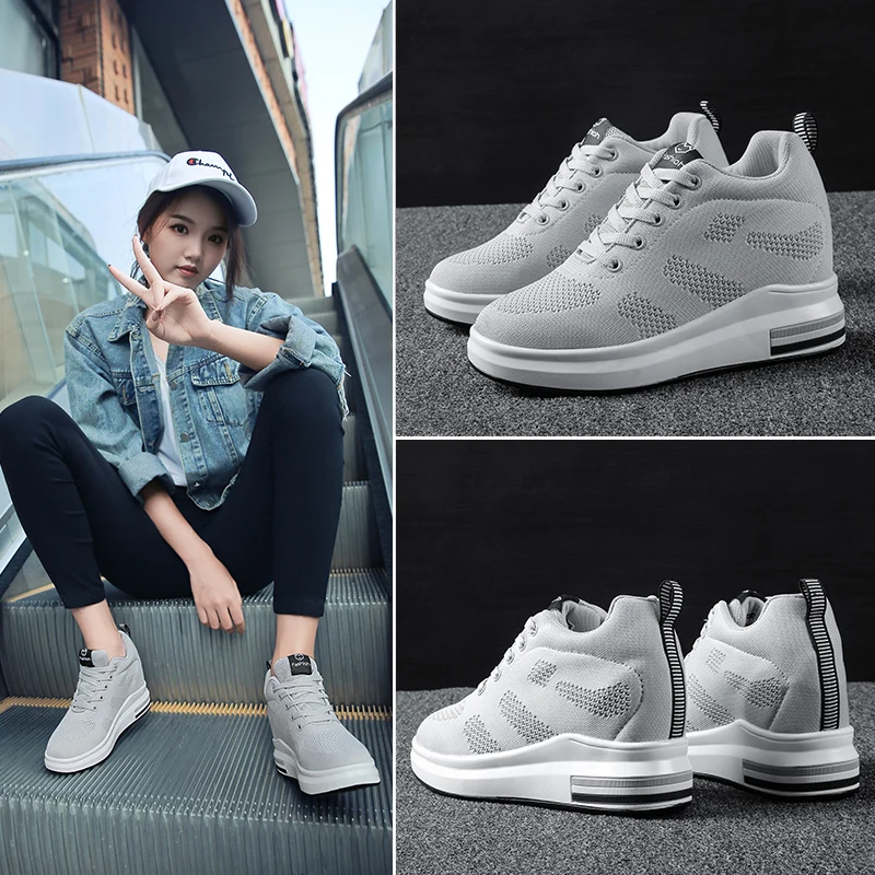 Spring Autumn Ladies Women Outdoor Lightweight Salomones Invisible Increase Sports Couple Jogging Sneakers Running Shoes 35-39