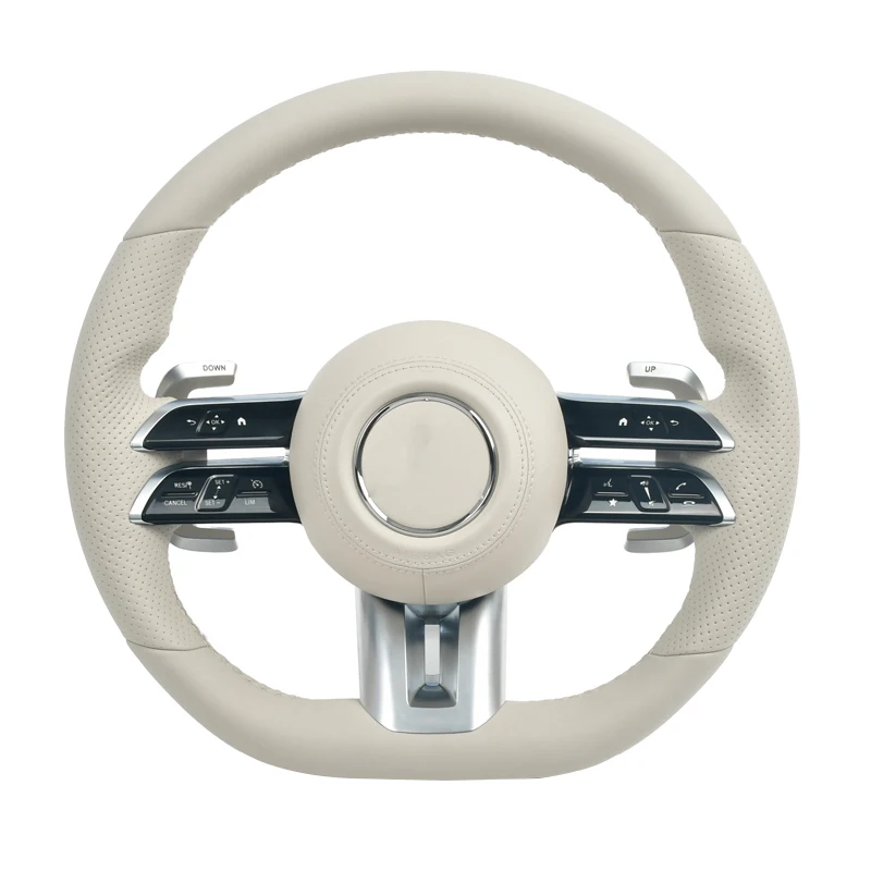 

Индивидуальное Автомобильное рулевое колесо для Mercedes Benz E C A S Class GLA GLC GLB GLE, аксессуары для интерьера, весло переключения, углеродное волокно