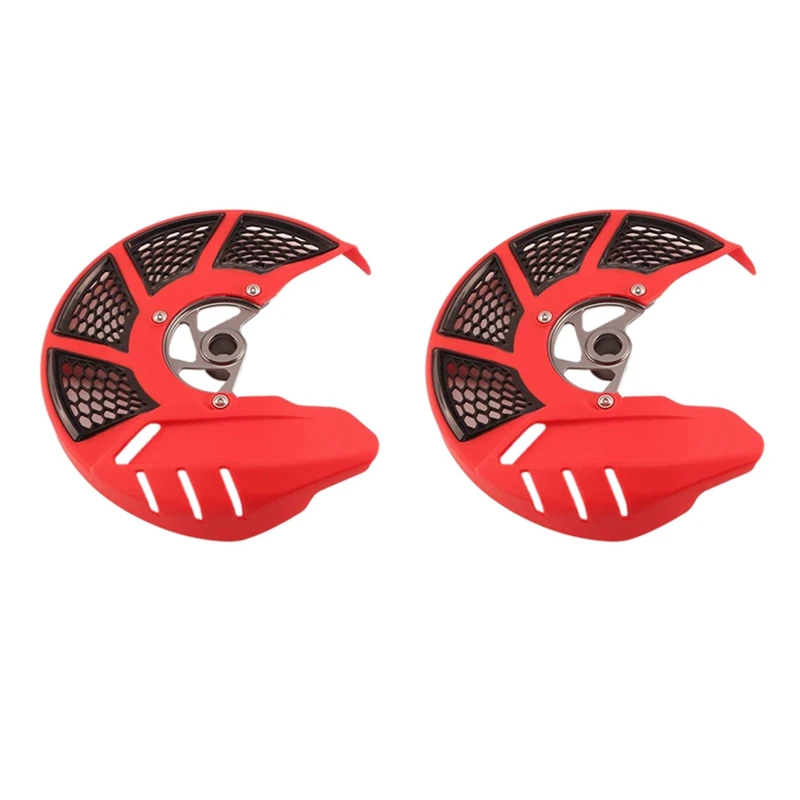 

2X Front Brake Disc Rotor Guard Protector Cover For HONDA CRF250L CRF250M CRF 250L 250M 2012-2016 Dirt Bike Red