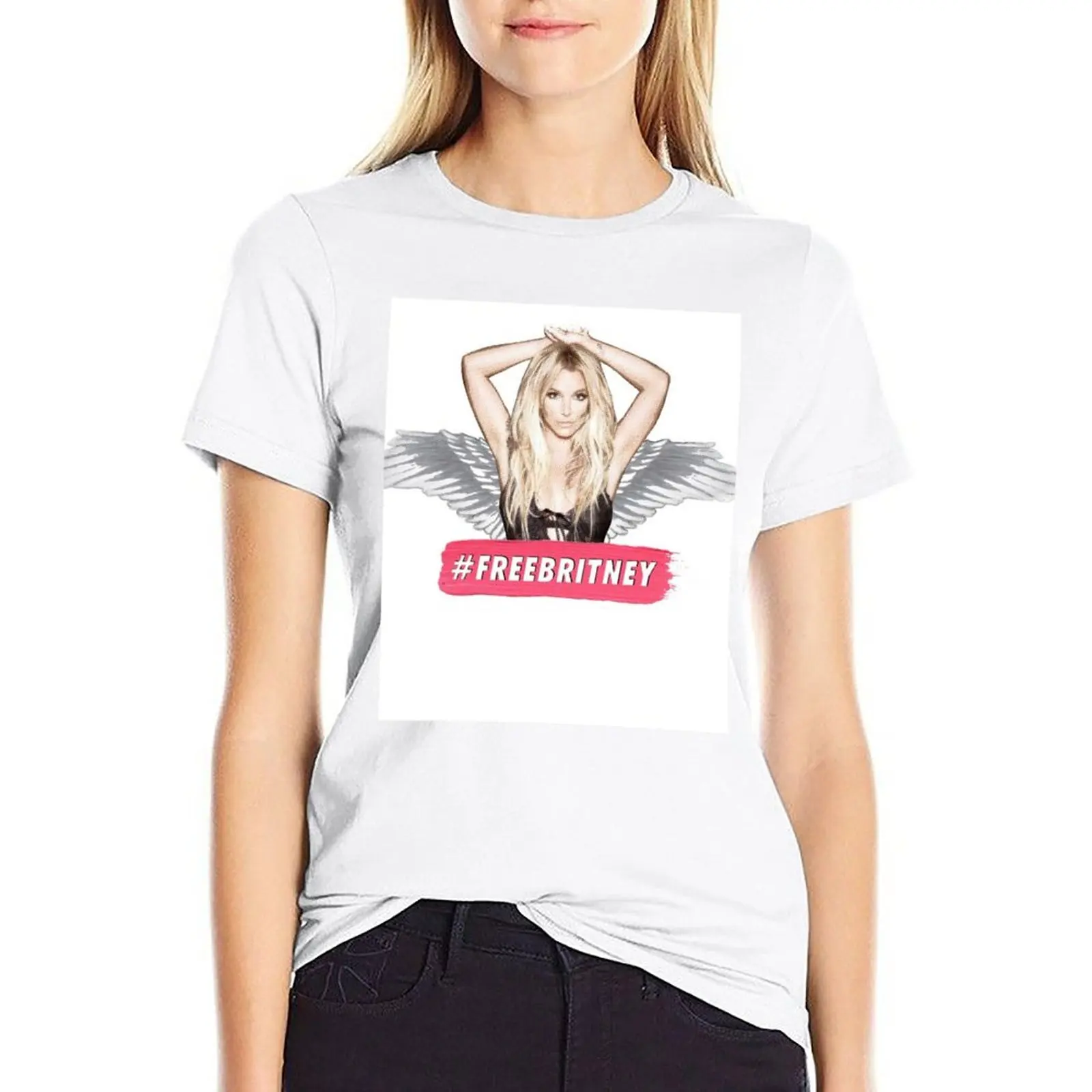 

FREE BRITNEY T Shirt Freedom Oversize Woman T-Shirt Street Wear Short Sleeve Cotton Tee Shirt