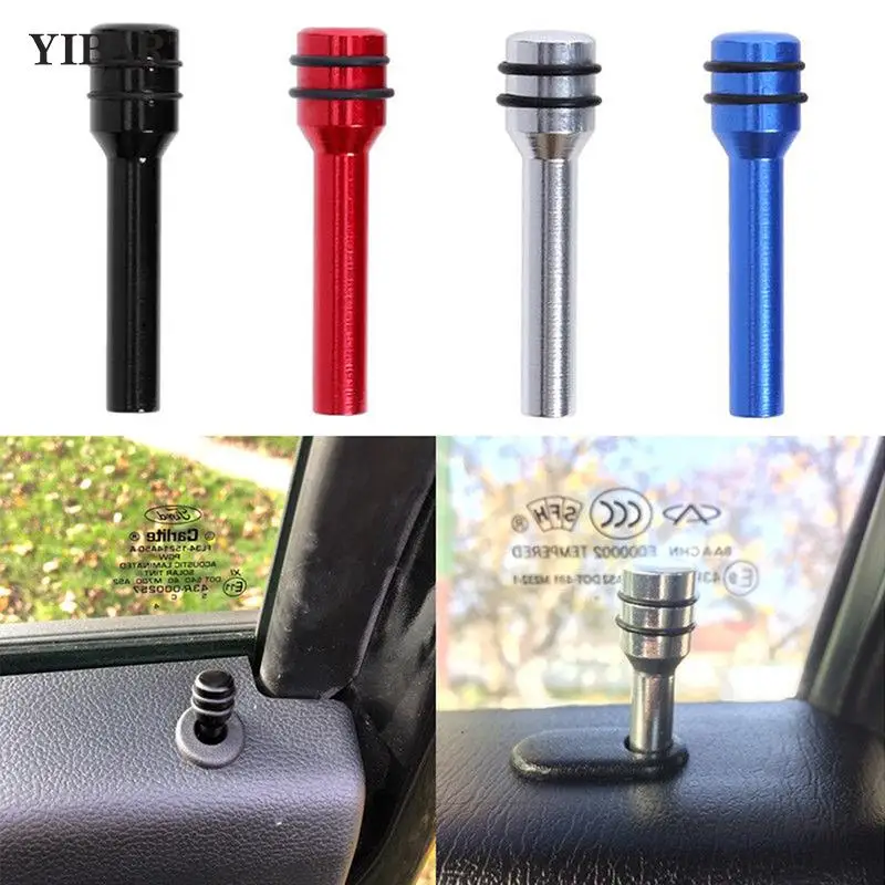 2pcs Aluminum Universal Car Interior Door Lock Stick Knob Pull Pin Lift Button