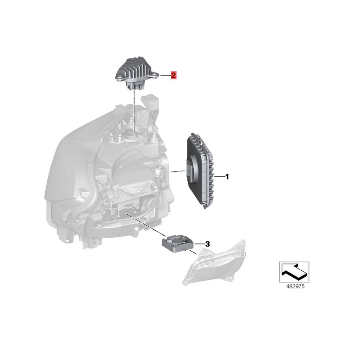 63117494851 левые дневные ходовые огни DRL источник для BMW 2 серии F22 F23 LCI F87 M2 2017-2021 модуль