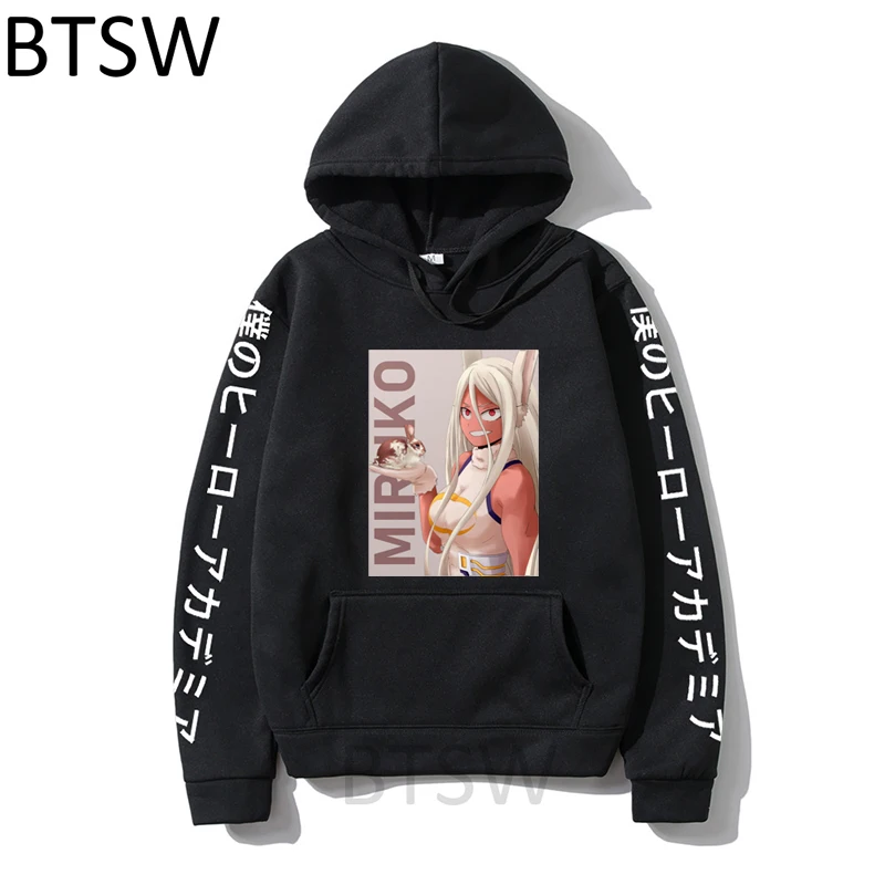 

New My Hero Academia Cosplay Mirko Pullover Sweatshirts Boku No Hero Academia Japanese Anime Hoodies for Men Winter Hooded Coat