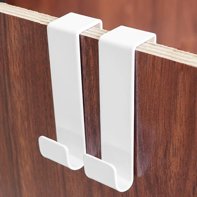 

4PCS/Set Bedroom Door Hooks Coat Hanger Clothes Hanging Rack Home Storage Organization Door Back No Punching Handbag Holder