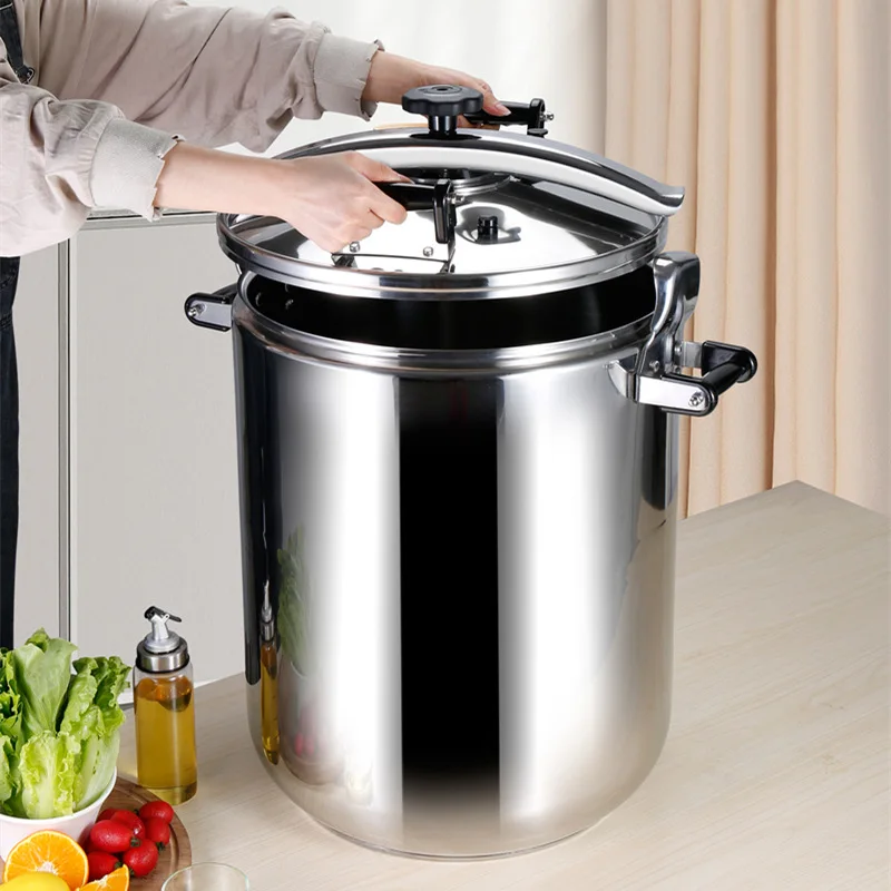 Commercial  7-80Liter ss$304 Stainless Steel Safety Pressure Cooker Stew Pot Canteen Pressure Canner
