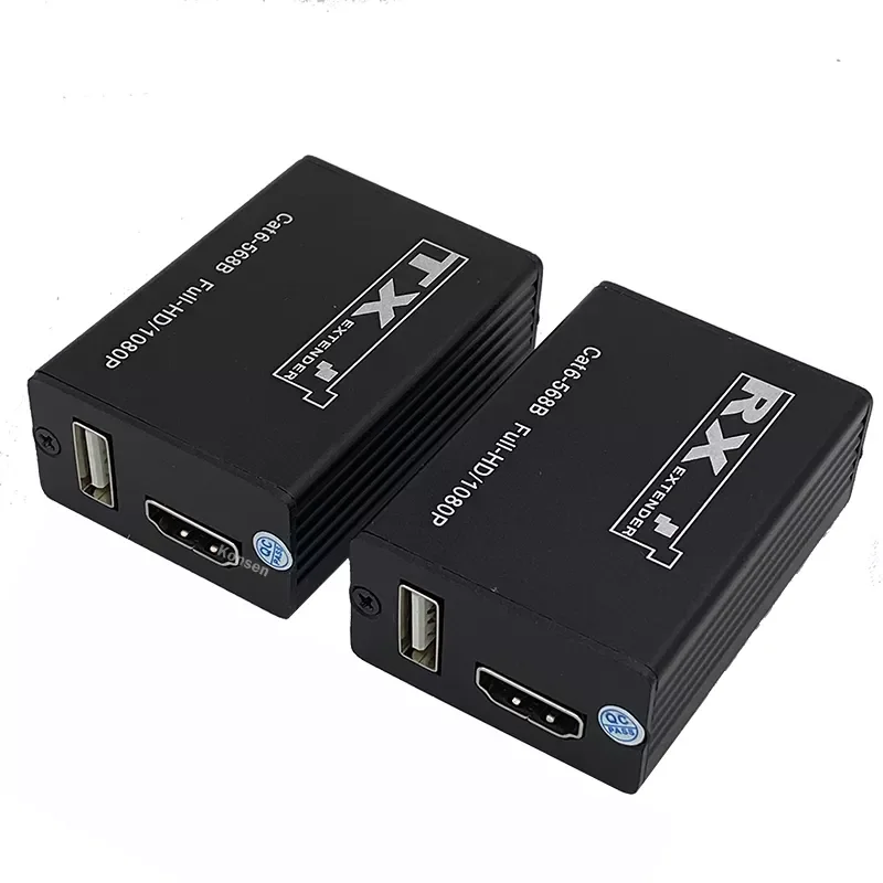 

30M HDMI KVM Extender over sing cat6 cable HDMI to Rj45 Extender with 1 port usb for NVR DVR No power supply support USB mouse