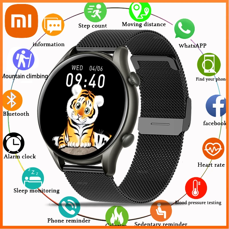 

Xiaomi HD Smart watch Bluetooth Calls Smart Watch For Mens Women Sport Fitness Bracelet Custom Watch Face Sleep Heart Rate