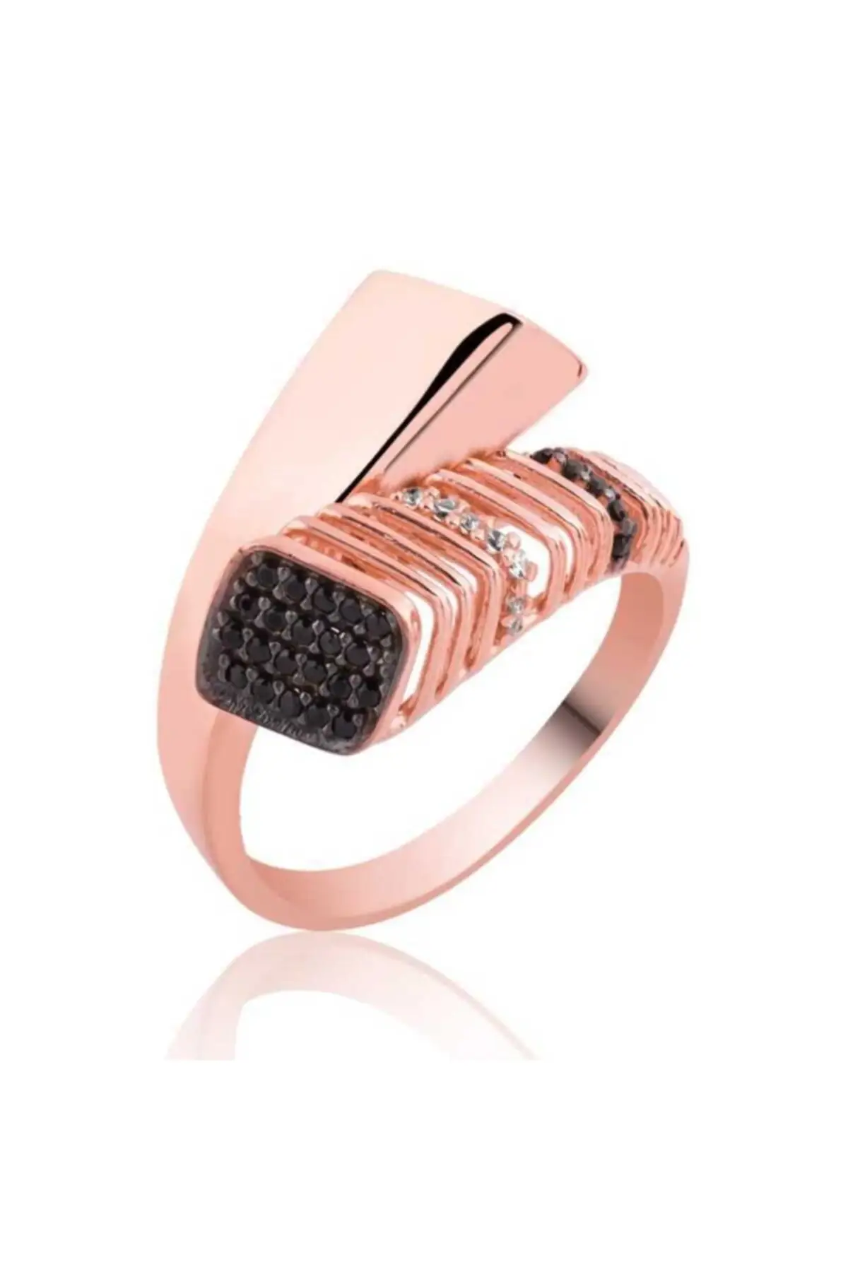 

Women Silver Black Cubic Zirconia Ring