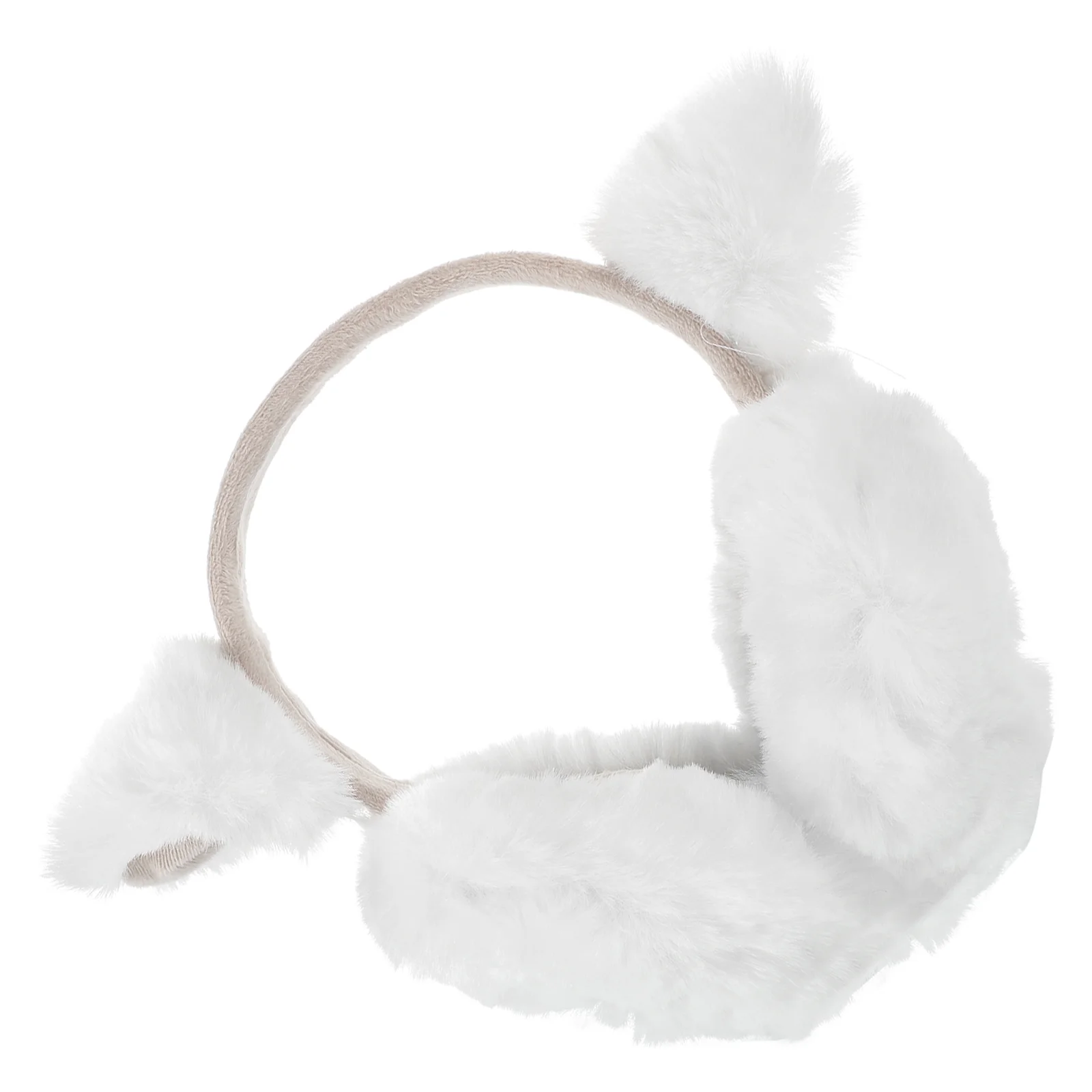 

Ear Cuff Women Cat Ears Earmuff Winter Cute Headband Covering Warm Faux Fur Foldable