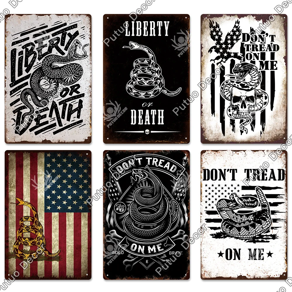Декор Putuo американский флаг гадсдена жестяной знак погремушка винтажный