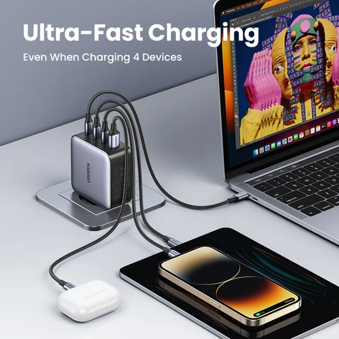 Зарядное устройство UGREEN USB Type-C, 100 Вт, GaN, для Macbook, планшетов, для iPhone, Xiaomi, PD, iPhone 13, 12, 11