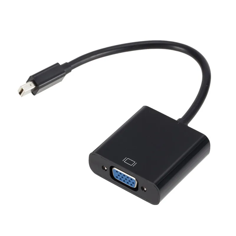 

HD 1080P Mini DP To VGA Cable Adapter Mini Thunderbolt Mini DisplayPort Display Port for MacBook Air Pro Computer Laptop Monitor