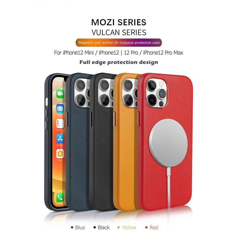 

Official Same Magsafes Plus Magnetic PU IPhone 12 12pro Max Originally leather For Apple 12 pro phone case