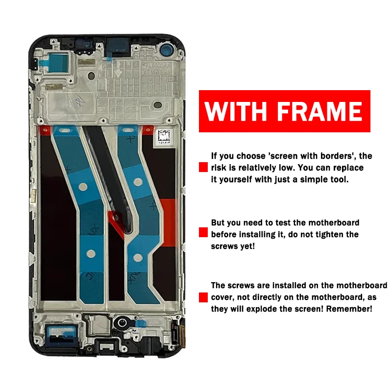 Фото 6,4-дюймовый Super AMOLED-дисплей для Oppo Realme 11 4G LCD RMX3636, сенсорный экран с рамкой, замена дисплея для Realme11 4G №3