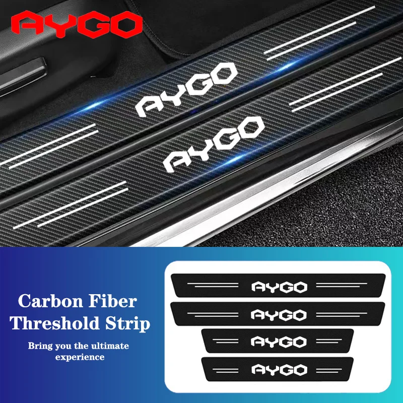 

Наклейки для Toyota AYGO CHR HARRIER, протектор порога двери, автозапчасти из углеродного волокна