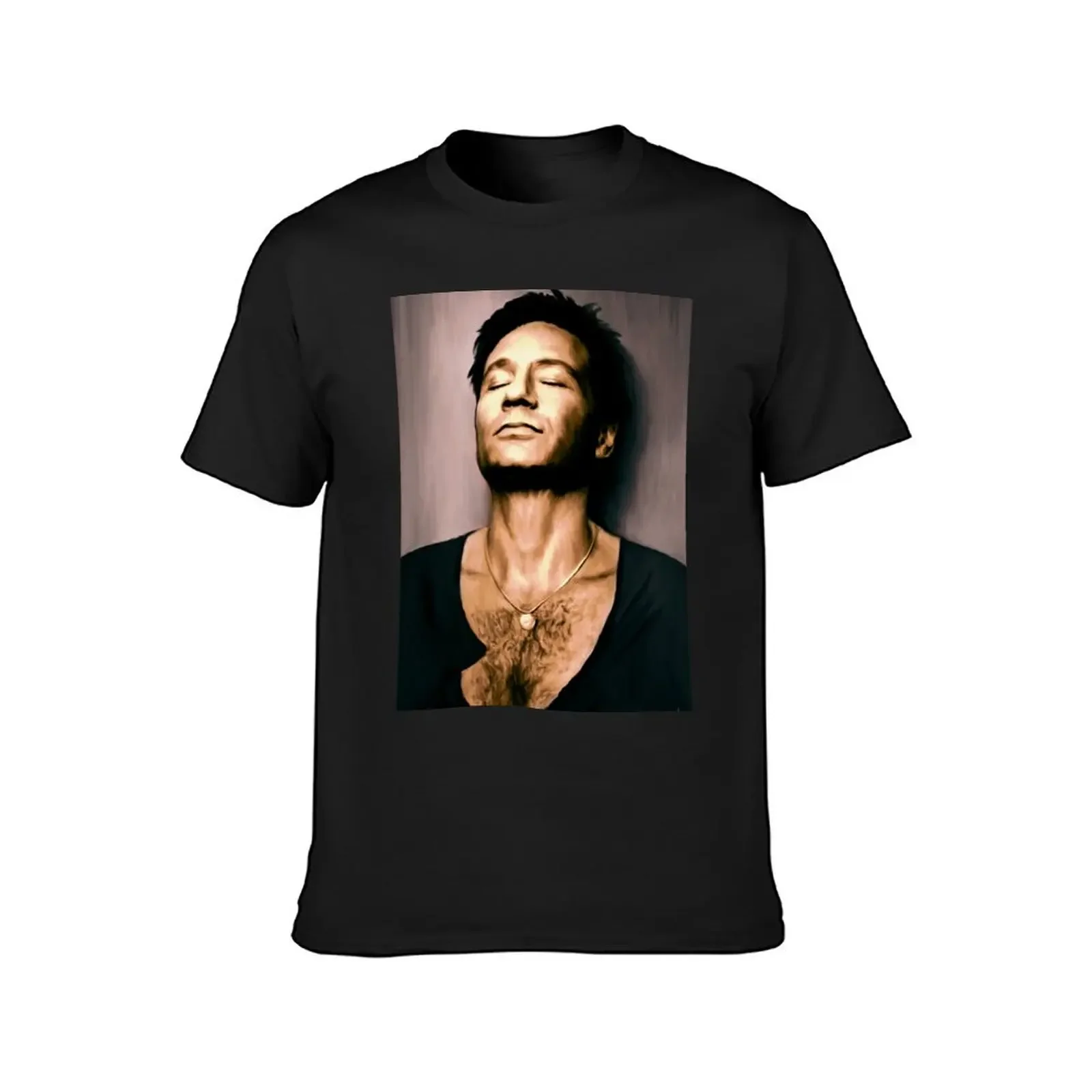 Футболка David Duchovny в масляных цветах мужские рубашки с рисунком винтажная рубашка