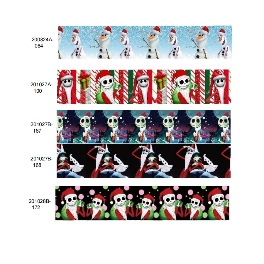 

Christmas Decoration Disney Cartoon Grosgrain Printed Ribbon for Hairbows DIY 10yards Craft Supplies Handmade Materials