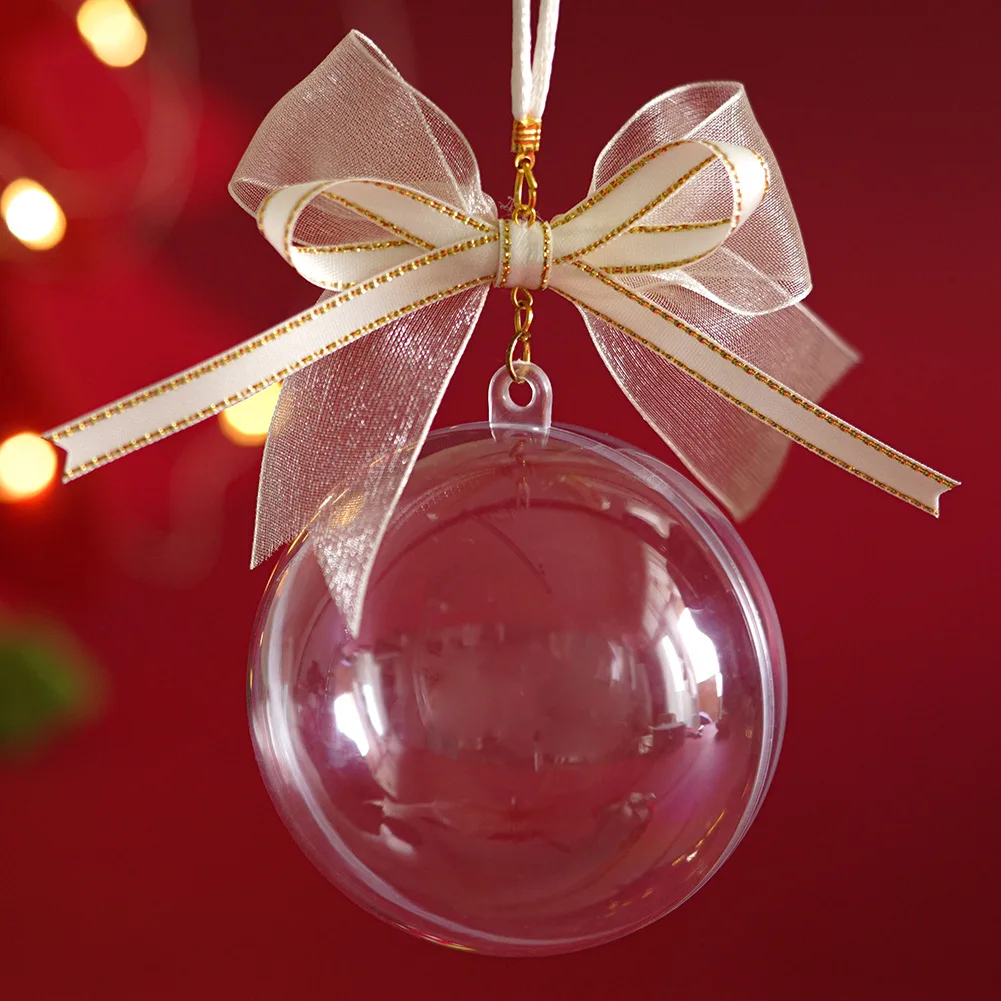 

Прозрачный пластиковый шар для украшения 7 см