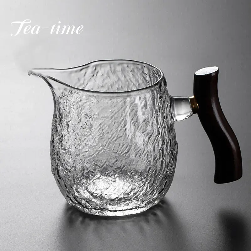 Pitcher Wooden Handle Glass Justice Cup Thicken Heat Resistant Tea Maker Kung Fu Green Tea Cup