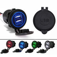 4 2A Universal Car Charger Cigarette Lighter Waterproof Dual USB Ports Auto Adapter Phone Charger For Iphone Xiaomi Huawei