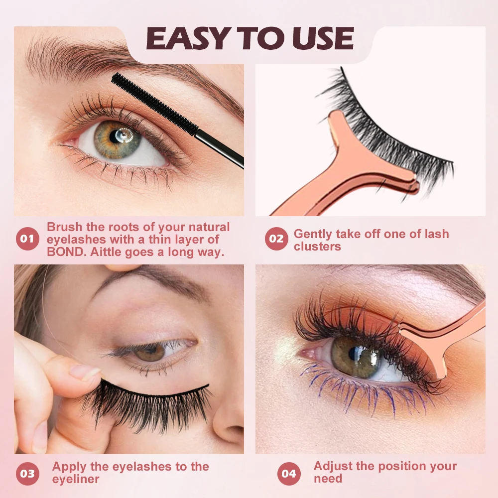 Etvite 3d Искусственные Соболь Накладные Ресницы 20 Пар Пушистых Мягких Натуральных