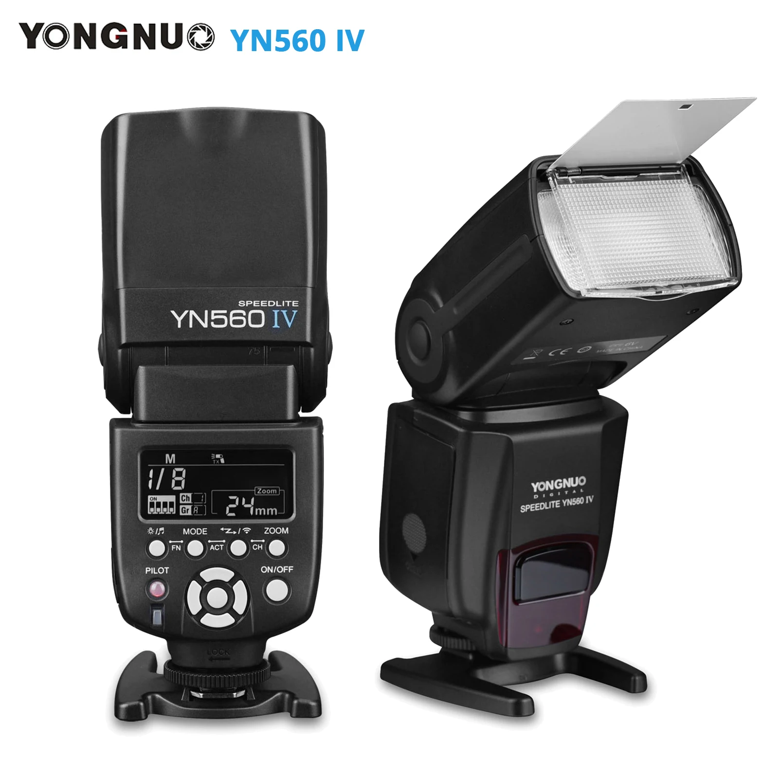 YONGNUO YN560 IV Universal 2.4G Wireless Speedlite Flash On-camera Master Slave Speedlight GN58 for Canon Nikon Sony DSLR Camera