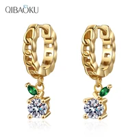 hot selling lady fashion noble zircon golden chain drop earrings for women engagement zircon jewelry