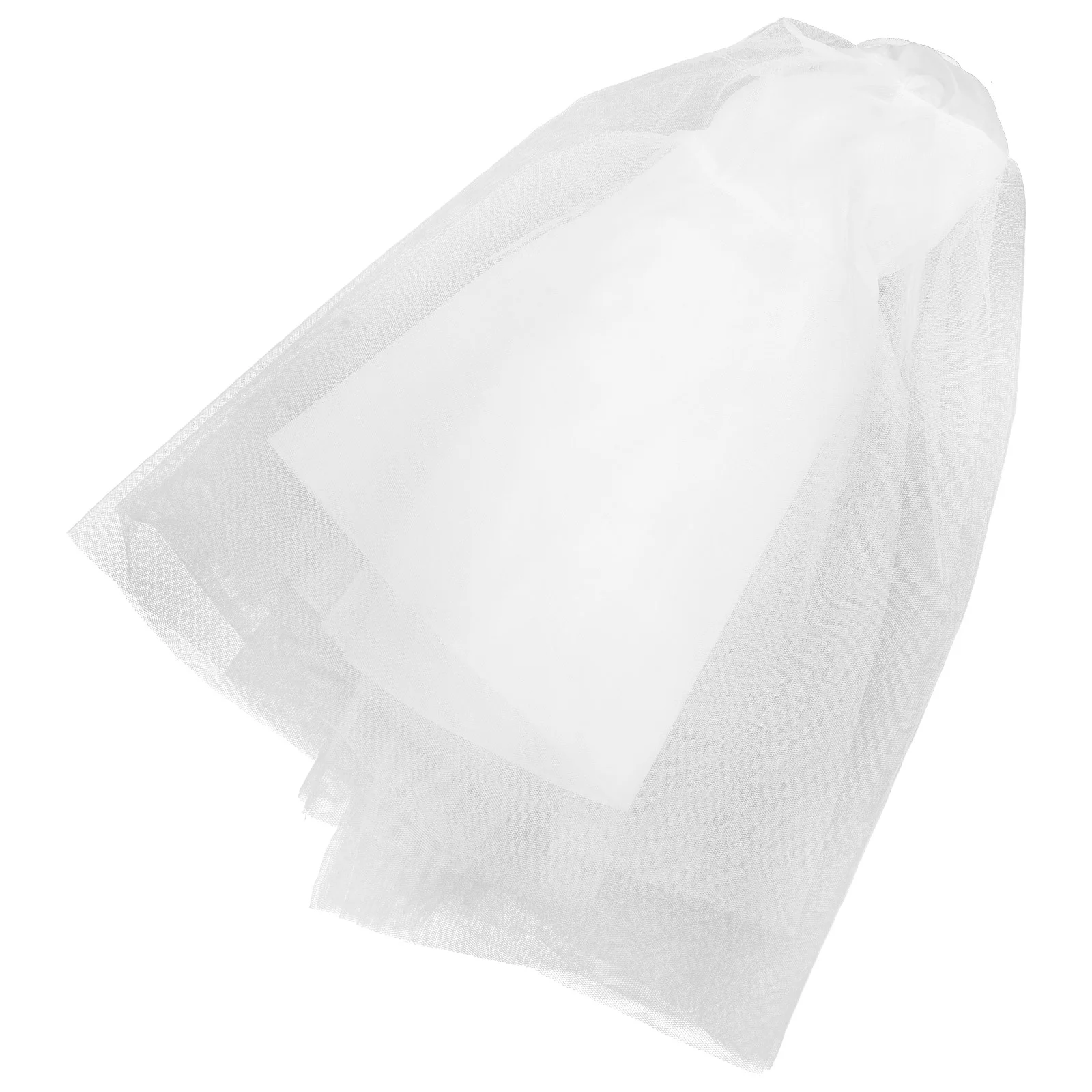 

Women Bride Petticoat Crinoline Underskirts Wedding Boneless Skirt Four-Layer Gauze Fluffy Elastic Waistband With Straps (White)