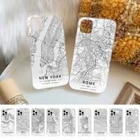 fhnblj london country sketch city map phone case for iphone 11 12 13 mini pro xs max 8 7 6 6s plus x 5s se 2020 xr cover